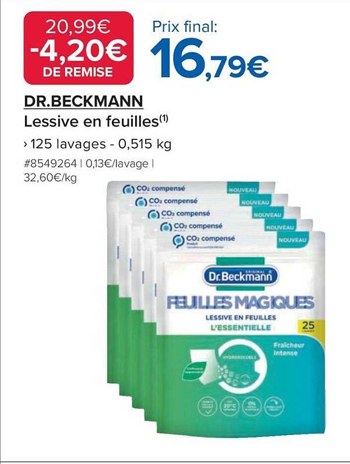 DR.BECKMANN Lessive en feuilles