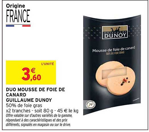 DUO MOUSSE DE FOIE DE CANARD GUILLAUME DUNOY