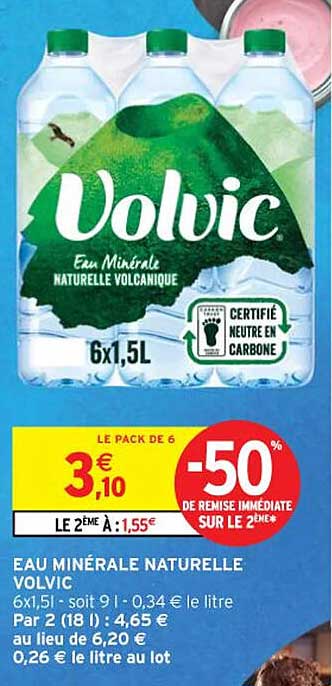 Eau minérale naturelle Volvic