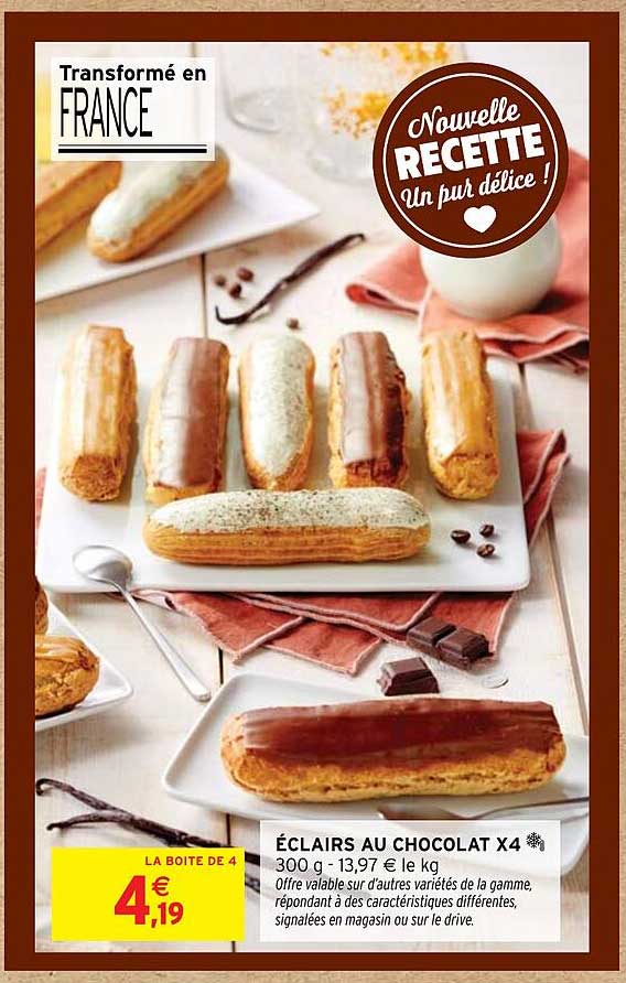 ÉCLAIRS AU CHOCOLAT X4