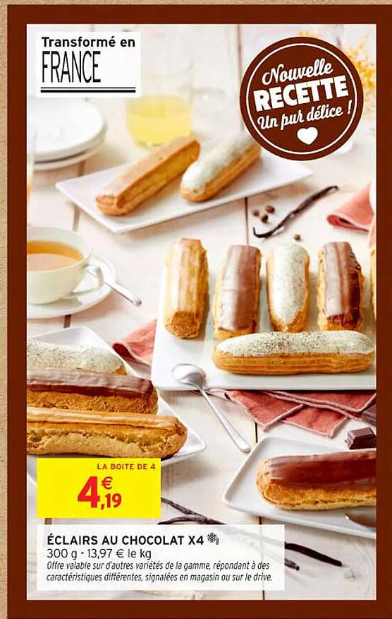 ÉCLAIRS AU CHOCOLAT X4