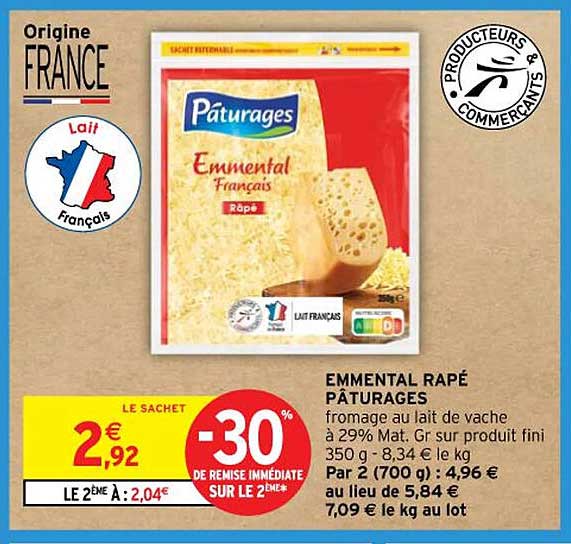 EMMENTAL RÂPÉ PÂTURAGES