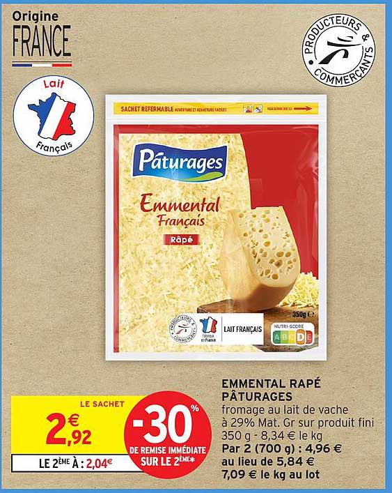 EMMENTAL RÂPÉ PÂTURAGES