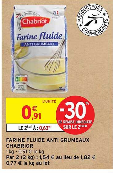 FARINE FLUIDE ANTI GRUMEUX CHABRIOR