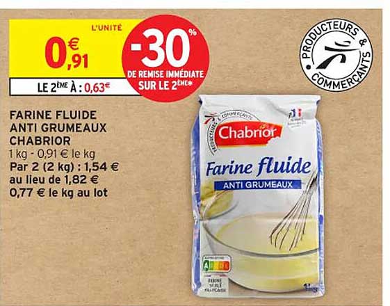 FARINE FLUIDE ANTI GRUMEUX CHABRIOR