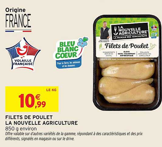 Filets de Poulet  
LA NOUVELLE AGRICULTURE