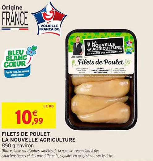 FILETS DE POULET  
LA NOUVELLE AGRICULTURE