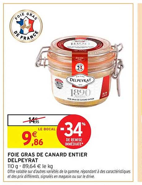 FOIE GRAS DE CANARD ENTIER DELPEYRAT