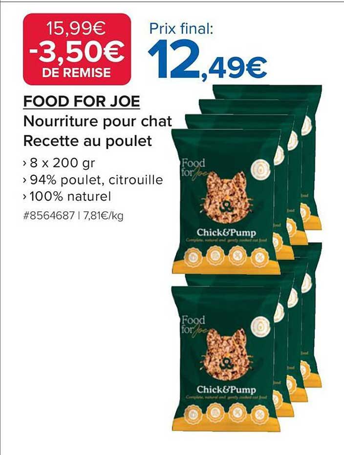 FOOD FOR JOE Nourriture pour chat Recette au poulet