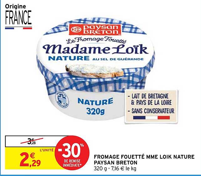 FROMAGE FOUETTÉ MME LOIK NATURE PAYSAN BRETON