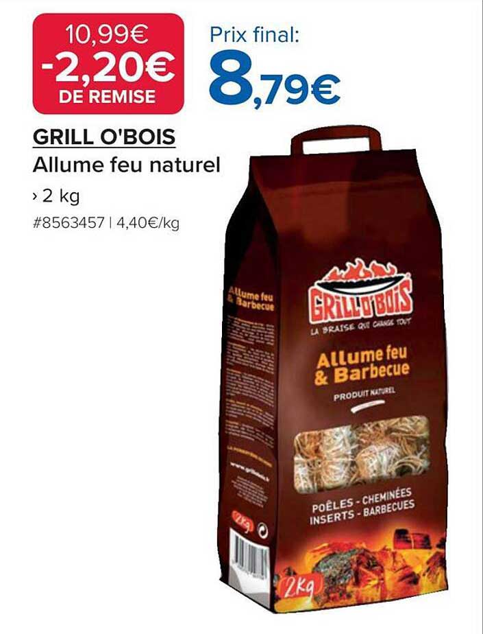 GRILL O'BOIS Allume feu naturel