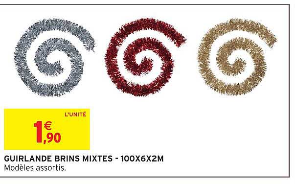 GUIRLANTE BRINS MIXTES - 100X6X2M