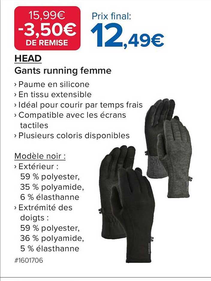 HEAD  
Gants running femme