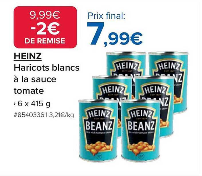 HEINZ Haricots blancs à la sauce tomate