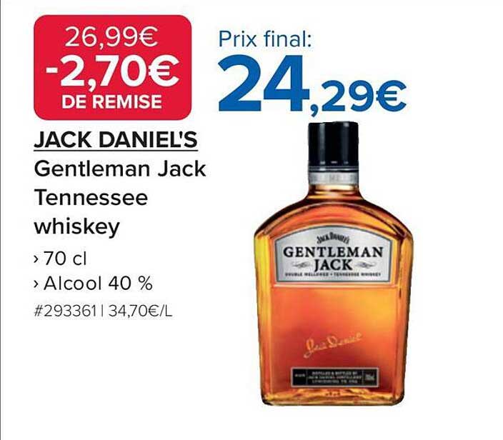 JACK DANIEL'S Gentleman Jack Tennessee whiskey