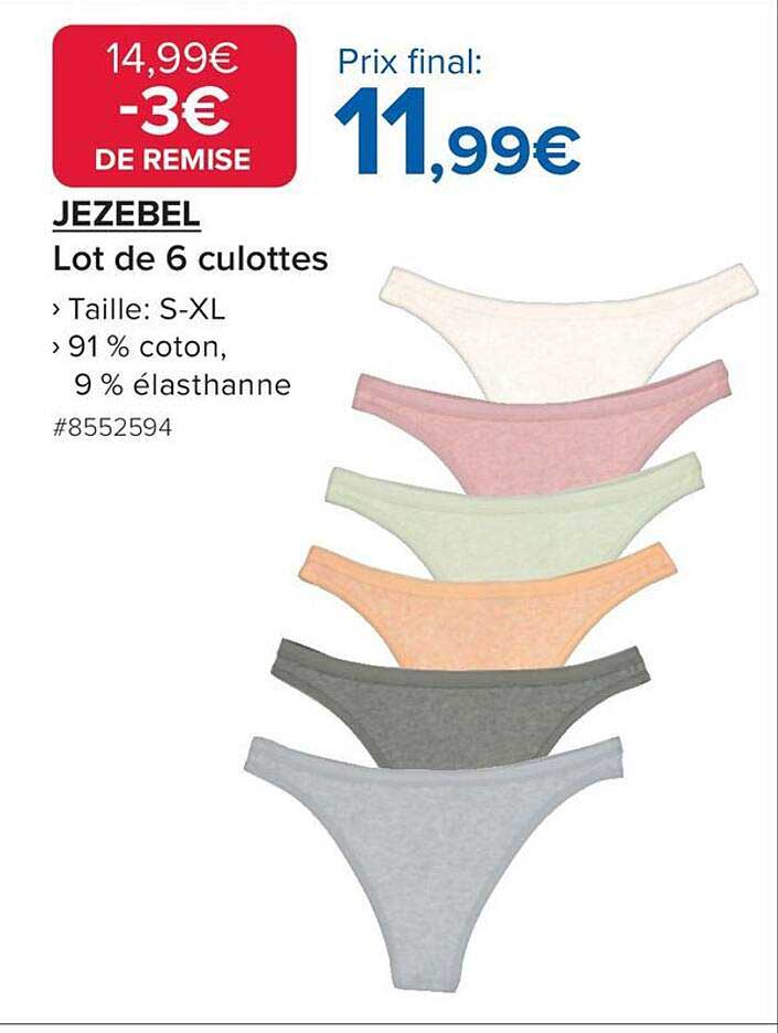 JEZEBEL Lot de 6 culottes