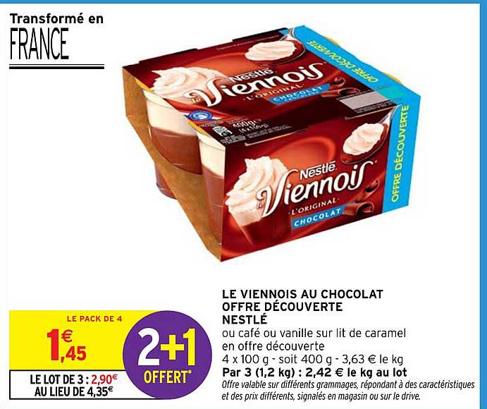 LE VIENNOIS AU CHOCOLAT OFFRE DÉCOUVERTE NESTLÉ