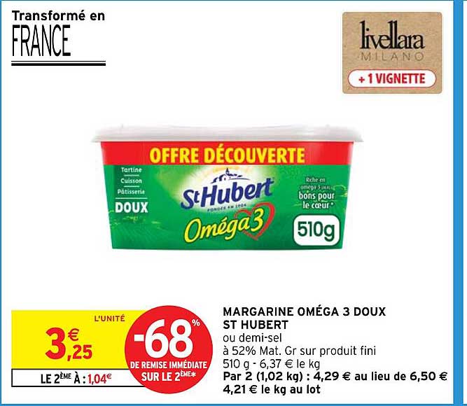 MARGARINE OMÉGA 3 DOUX ST HUBERT