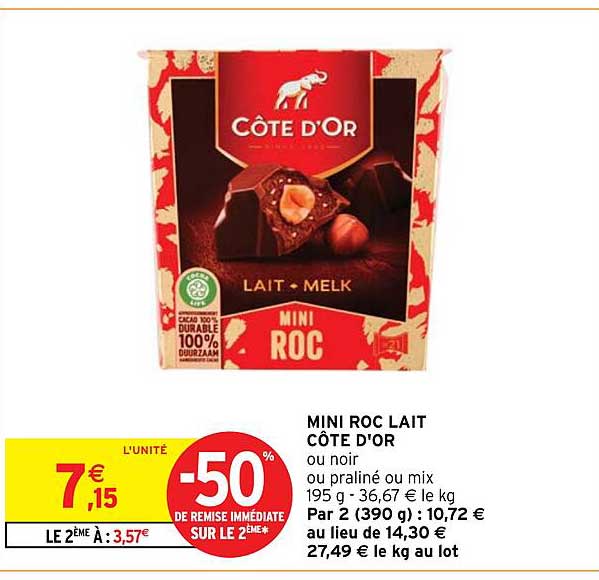 MINI ROC LAIT CÔTE D'OR