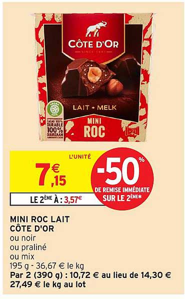 MINI ROC LAIT CÔTE D'OR