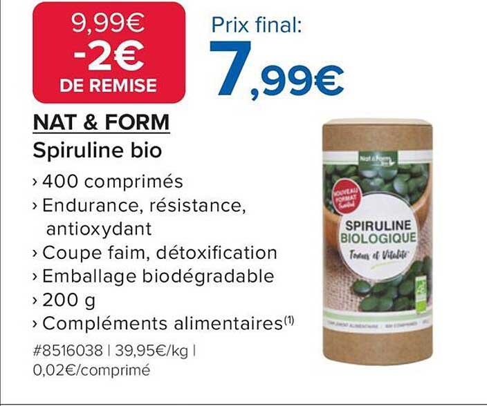 NAT & FORM Spiruline bio