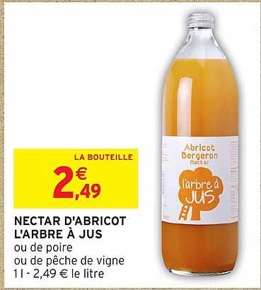 NECTAR D'ABRICOT L'ARBRE À JUS