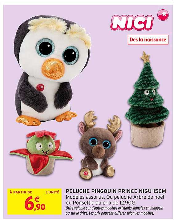 PELUCHE PINGOUIN PRINCE NIGU 15CM