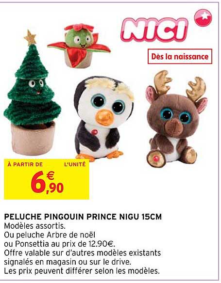 PELUCHE PINGOUIN PRINCE NIGU 15CM