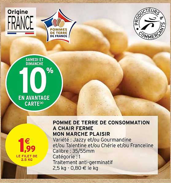 POMME DE TERRE DE CONSOMMATION A CHAIR FERME MON MARCHE PLAISIR