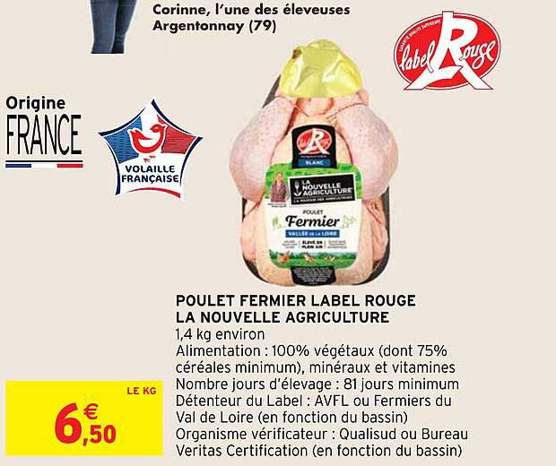 POULET FERMIER LABEL ROUGE LA NOUVELLE AGRICULTURE