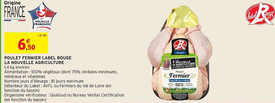 POULET FERMIER LABEL ROUGE LA NOUVELLE AGRICULTURE