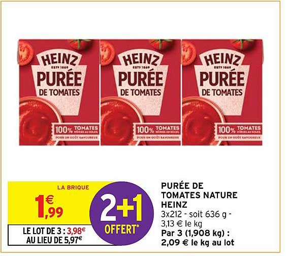 PURÉE DE TOMATES NATURE HEINZ