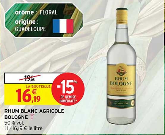 RHUM BLANC AGRICOLE BOLOGNE