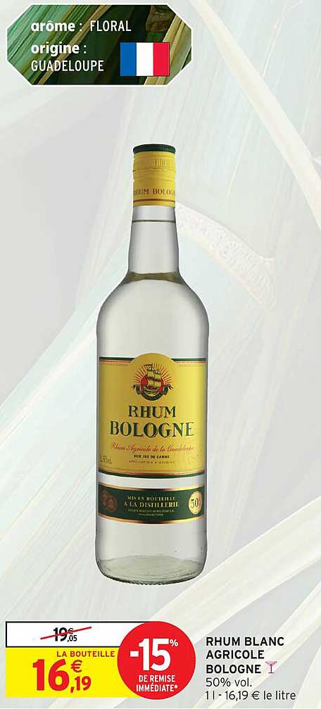 RHUM BLANC AGRICOLE BOLOGNE