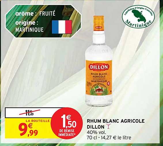 RHUM BLANC AGRICOLE DILLON