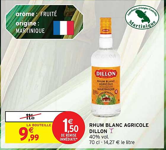 RHUM BLANC AGRICOLE DILLON