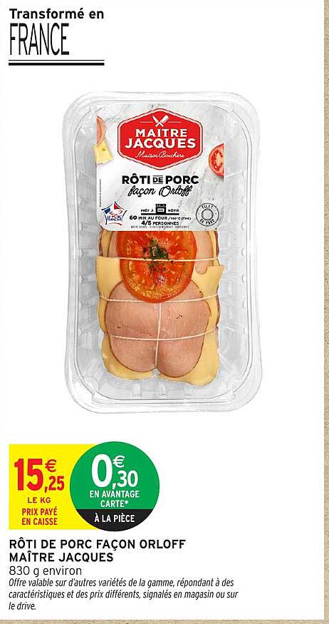 RÔTI DE PORC FAÇON ORLOFF MAÎTRE JACQUES