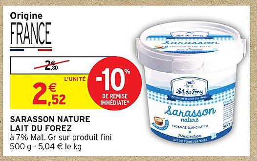 SARASSON NATURE LAIT DU FOREZ