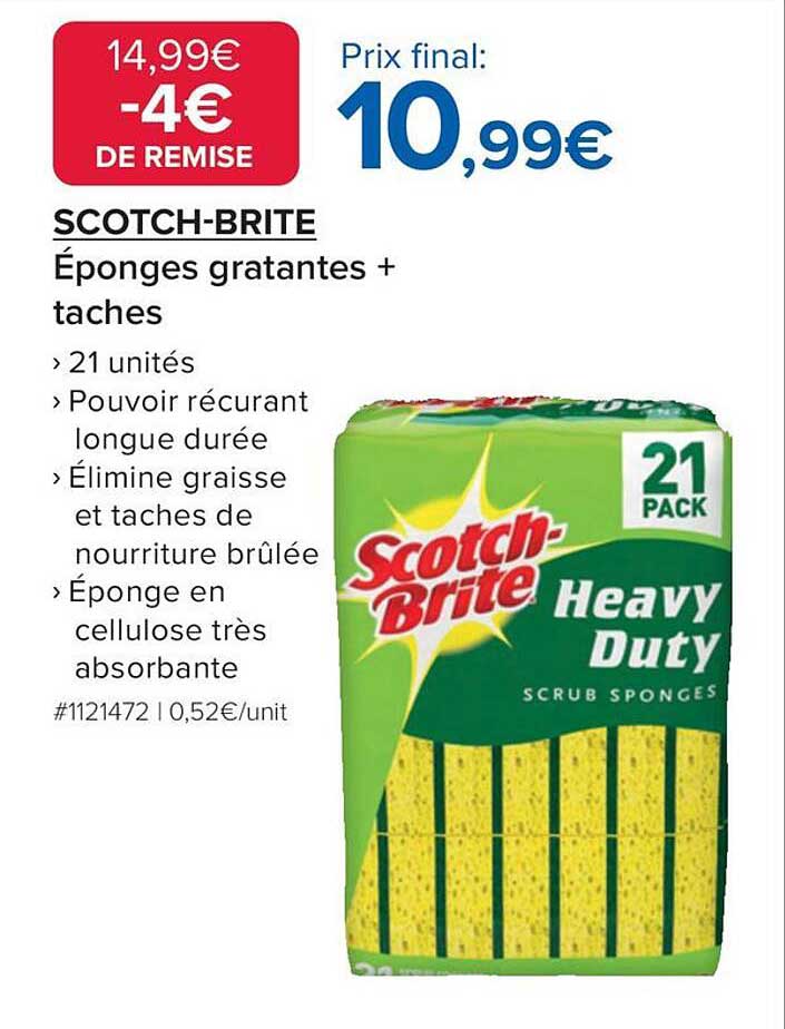 SCOTCH-BRITE Éponges gratantes + taches