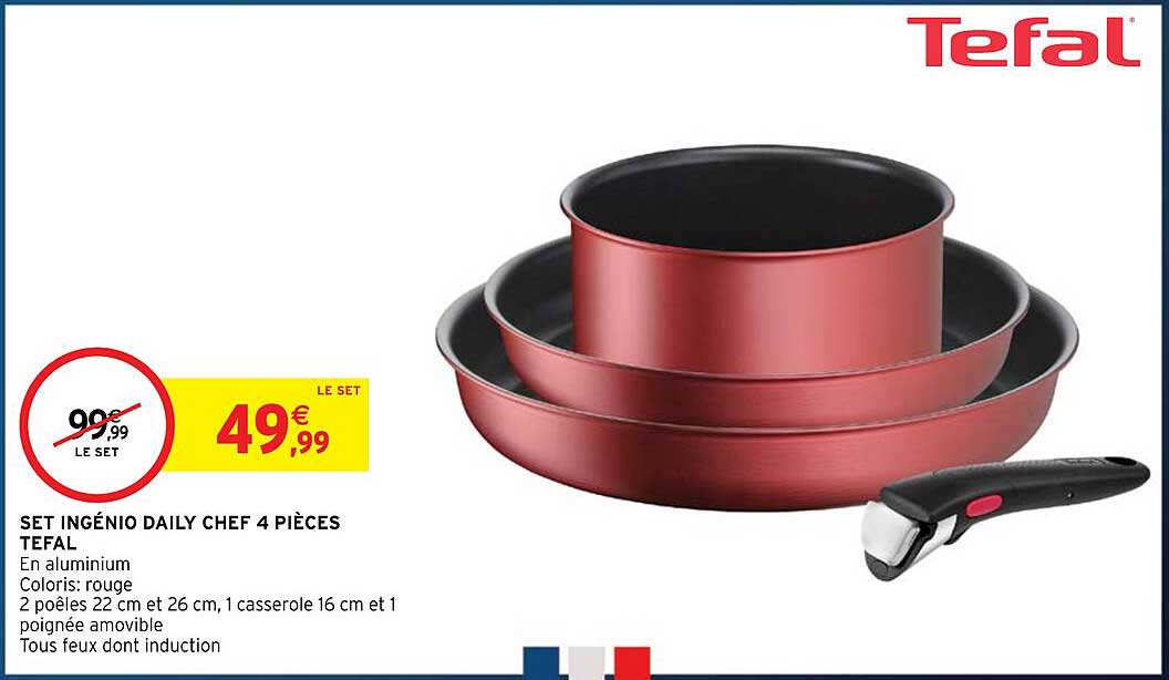 SET INGENIO DAILY CHEF 4 PIÈCES TEFAL