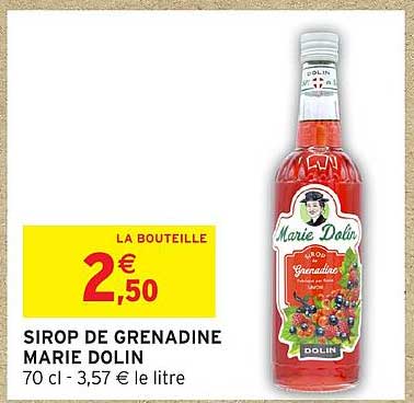 SIROP DE GRENADINE MARIE DOLIN