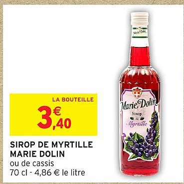 SIROP DE MYRTILLE MARIE DOLIN