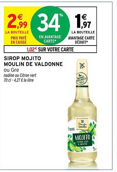 SIROP MOJITO MOULIN DE VALDONNE