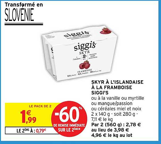 SKYR À L'ISLANDAISE À LA FRAMBOISE SIGGI'S