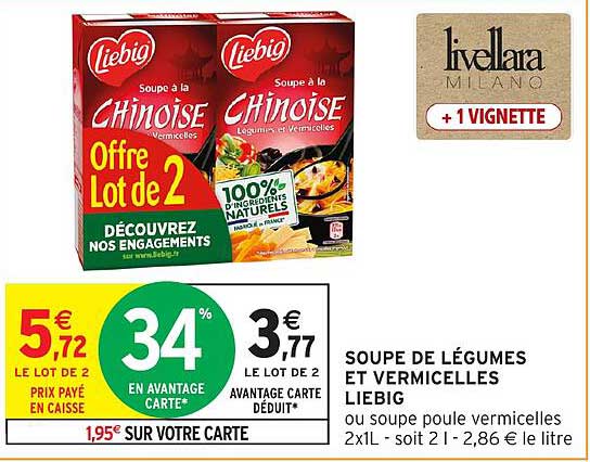 Soupe de légumes et vermicelles Liebig