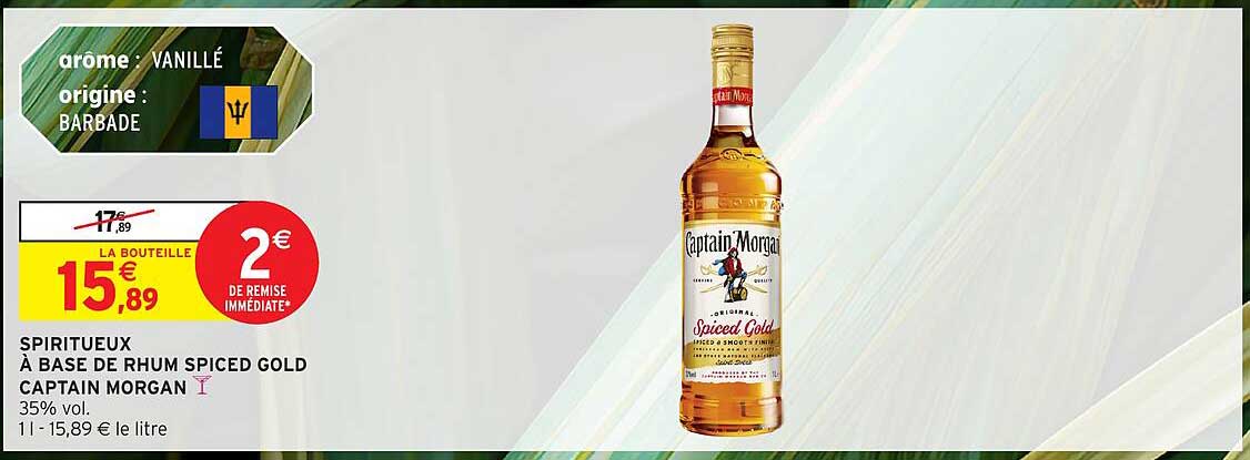 SPIRITUEUX À BASE DE RHUM SPICED GOLD CAPTAIN MORGAN