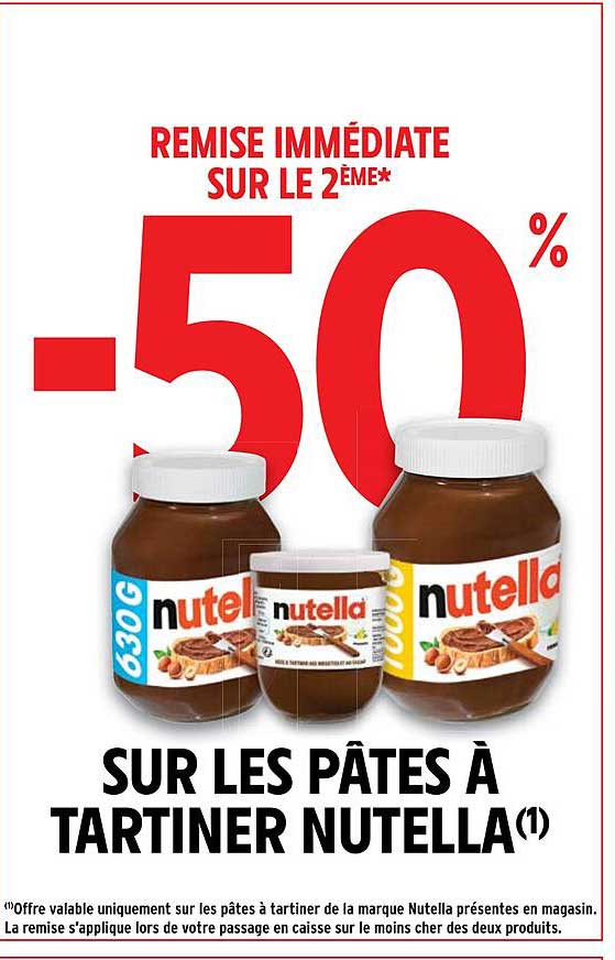 SUR LES PÂTES À TARTINER NUTELLA