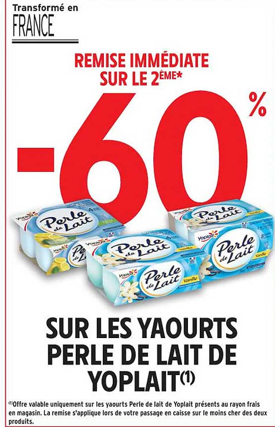 SUR LES YAOURTS PERLE DE LAIT DE YOPLAIT