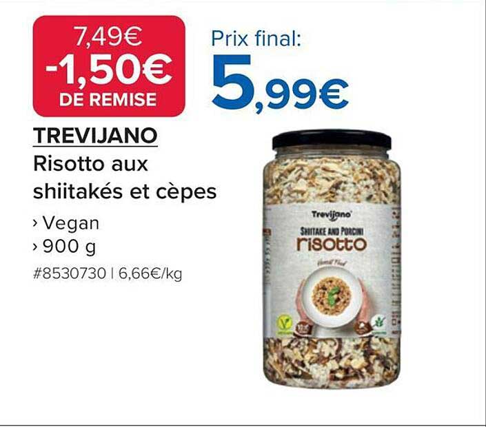 TREVIJANO Risotto aux shiitakés et cèpes