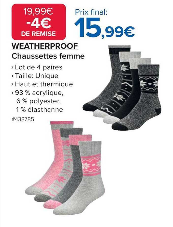 WEATHERPROOF Chaussettes femme